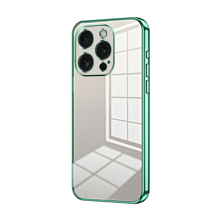 Transparent Plating Fine Hole Phone Case, For iPhone 15 Pro Max, For iPhone 15 Pro, For iPhone 15 Plus