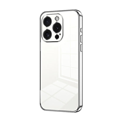 Transparent Plating Fine Hole Phone Case, For iPhone 15 Pro Max, For iPhone 15 Pro, For iPhone 15 Plus