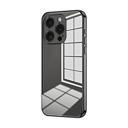Transparent Plating Fine Hole Phone Case, For iPhone 15 Pro Max, For iPhone 15 Pro, For iPhone 15 Plus