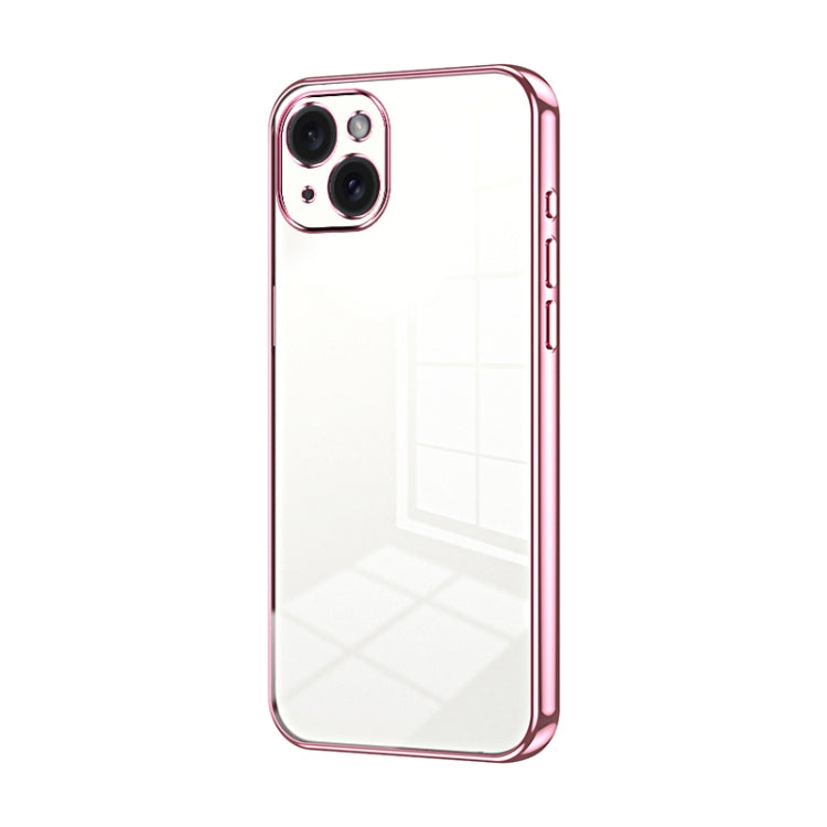 Transparent Plating Fine Hole Phone Case, For iPhone 15 Pro Max, For iPhone 15 Pro, For iPhone 15 Plus