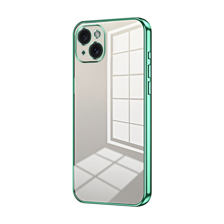 Transparent Plating Fine Hole Phone Case, For iPhone 15 Pro Max, For iPhone 15 Pro, For iPhone 15 Plus