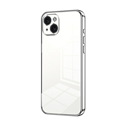 Transparent Plating Fine Hole Phone Case, For iPhone 15 Pro Max, For iPhone 15 Pro, For iPhone 15 Plus