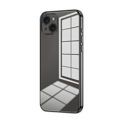 Transparent Plating Fine Hole Phone Case, For iPhone 15 Pro Max, For iPhone 15 Pro, For iPhone 15 Plus