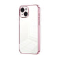 Transparent Plating Fine Hole Phone Case, For iPhone 15, For iPhone 14 Plus, For iPhone 14