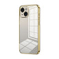 Transparent Plating Fine Hole Phone Case, For iPhone 15, For iPhone 14 Plus, For iPhone 14