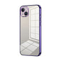 Transparent Plating Fine Hole Phone Case, For iPhone 15, For iPhone 14 Plus, For iPhone 14