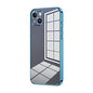 Transparent Plating Fine Hole Phone Case, For iPhone 15, For iPhone 14 Plus, For iPhone 14