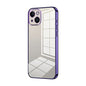Transparent Plating Fine Hole Phone Case, For iPhone 15, For iPhone 14 Plus, For iPhone 14