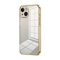 Transparent Plating Fine Hole Phone Case, For iPhone 15, For iPhone 14 Plus, For iPhone 14