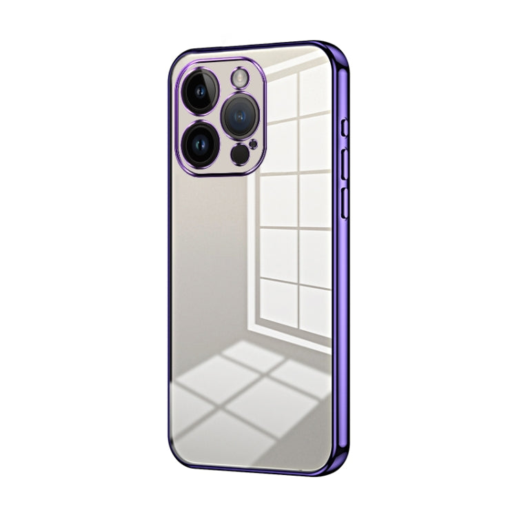 Transparent Plating Fine Hole Phone Case, For iPhone 14 Pro, For iPhone 14 Pro Max, For iPhone SE 2022 / 2020 / 8 / 7