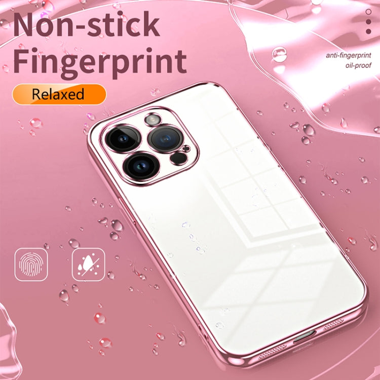 Transparent Plating Fine Hole Phone Case, For iPhone 14 Pro, For iPhone 14 Pro Max, For iPhone SE 2022 / 2020 / 8 / 7