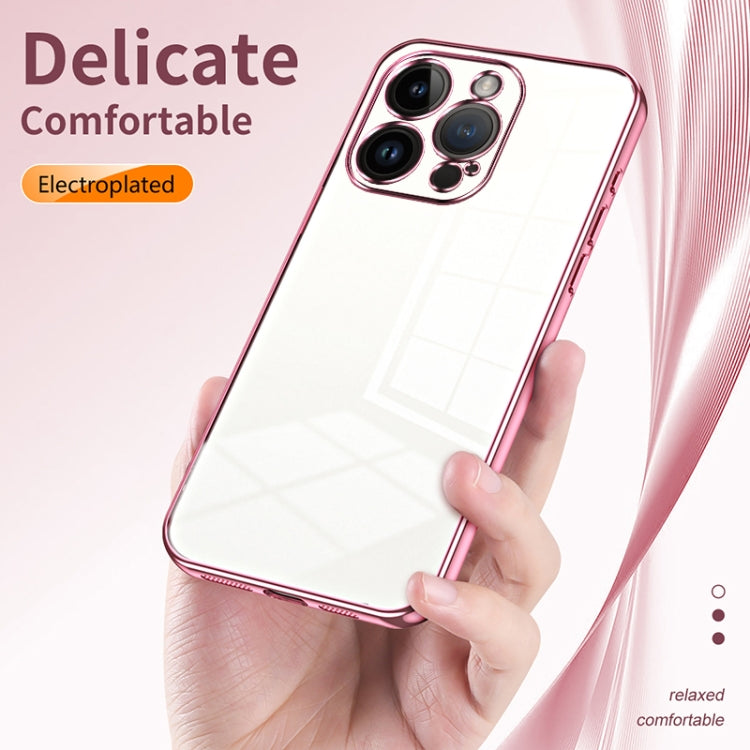 Transparent Plating Fine Hole Phone Case, For iPhone 14 Pro, For iPhone 14 Pro Max, For iPhone SE 2022 / 2020 / 8 / 7