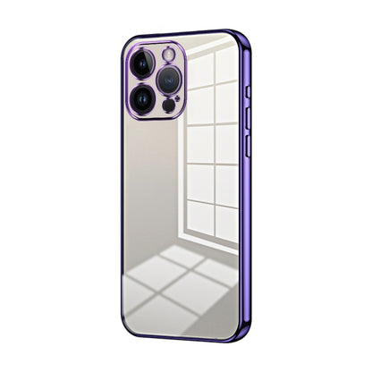 Transparent Plating Fine Hole Phone Case, For iPhone 14 Pro, For iPhone 14 Pro Max, For iPhone SE 2022 / 2020 / 8 / 7