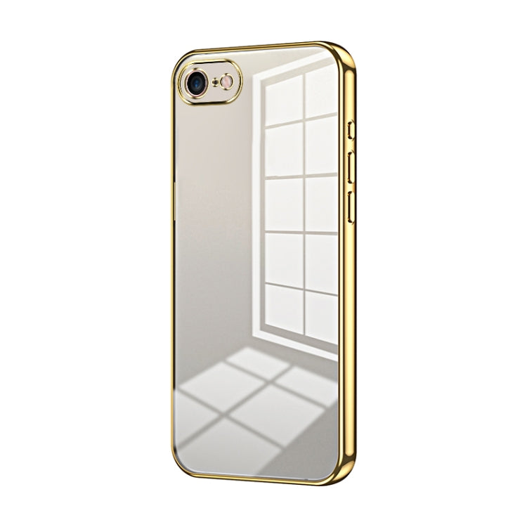 Transparent Plating Fine Hole Phone Case, For iPhone 14 Pro, For iPhone 14 Pro Max, For iPhone SE 2022 / 2020 / 8 / 7