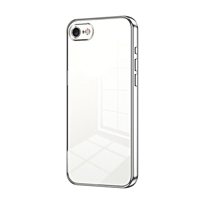 Transparent Plating Fine Hole Phone Case, For iPhone 14 Pro, For iPhone 14 Pro Max, For iPhone SE 2022 / 2020 / 8 / 7