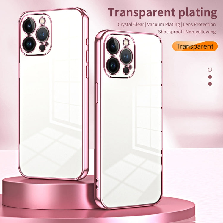 Transparent Plating Fine Hole Phone Case, For iPhone 13 Pro Max, For iPhone 13 Pro, For iPhone 13