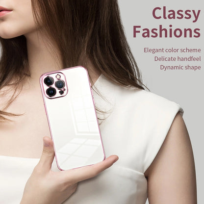 Transparent Plating Fine Hole Phone Case, For iPhone 13 Pro Max, For iPhone 13 Pro, For iPhone 13