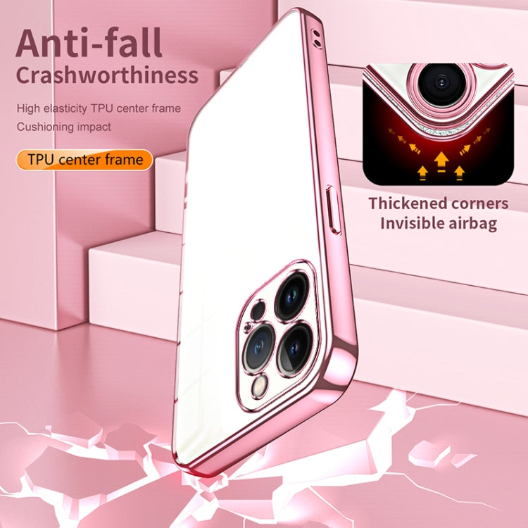Transparent Plating Fine Hole Phone Case, For iPhone 13 Pro Max, For iPhone 13 Pro, For iPhone 13