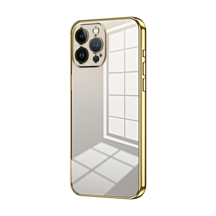 Transparent Plating Fine Hole Phone Case, For iPhone 13 Pro Max, For iPhone 13 Pro, For iPhone 13