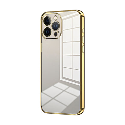 Transparent Plating Fine Hole Phone Case, For iPhone 13 Pro Max, For iPhone 13 Pro, For iPhone 13