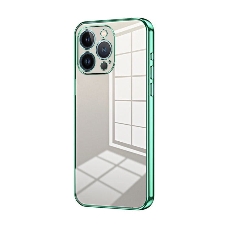 Transparent Plating Fine Hole Phone Case, For iPhone 13 Pro Max, For iPhone 13 Pro, For iPhone 13