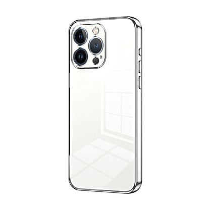 Transparent Plating Fine Hole Phone Case, For iPhone 13 Pro Max, For iPhone 13 Pro, For iPhone 13