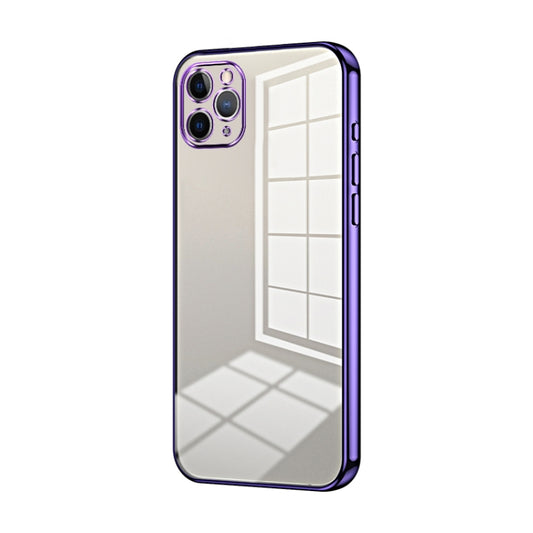 Transparent Plating Fine Hole Phone Case, For iPhone 11 Pro Max, For iPhone 11, For iPhone 11 Pro