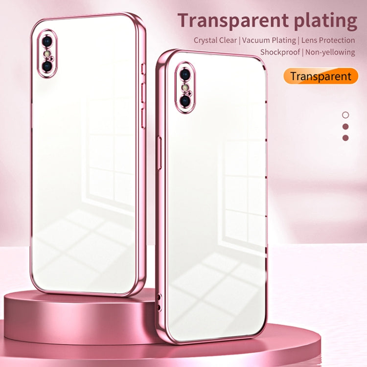 Transparent Plating Fine Hole Phone Case, For iPhone X / XS, For iPhone XR, For iPhone XS Max