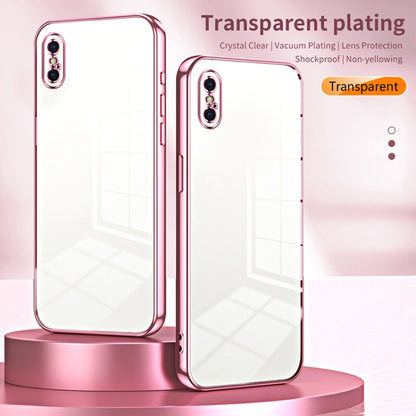 Transparent Plating Fine Hole Phone Case, For iPhone X / XS, For iPhone XR, For iPhone XS Max