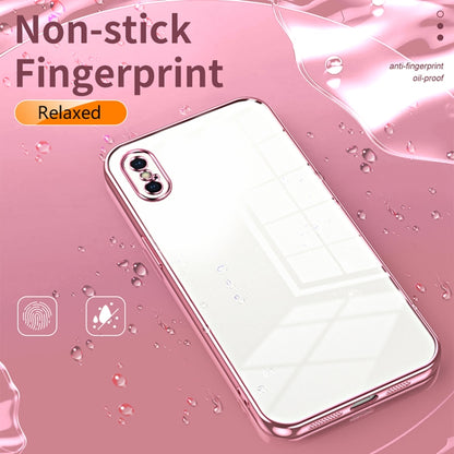 Transparent Plating Fine Hole Phone Case, For iPhone X / XS, For iPhone XR, For iPhone XS Max