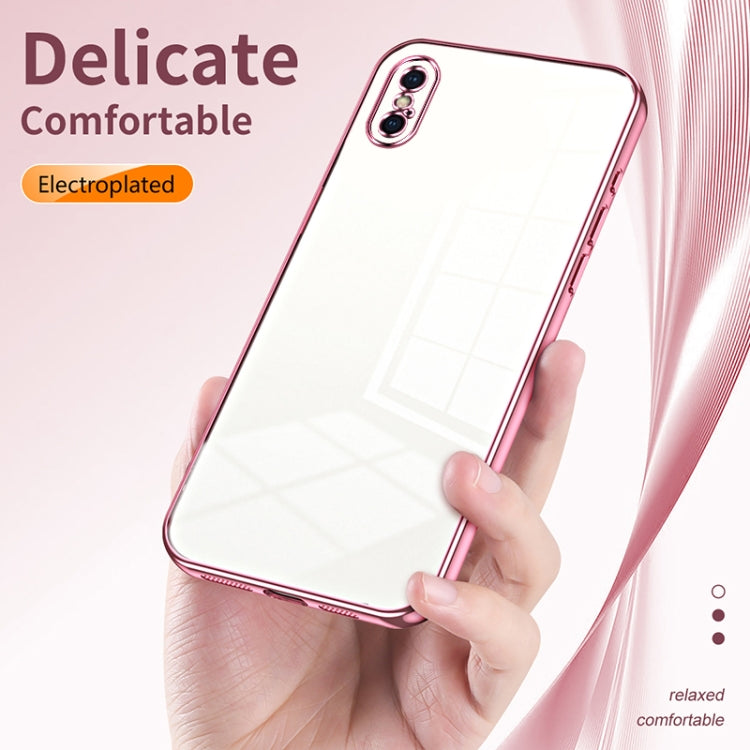 Transparent Plating Fine Hole Phone Case, For iPhone X / XS, For iPhone XR, For iPhone XS Max