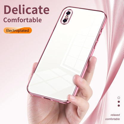 Transparent Plating Fine Hole Phone Case, For iPhone X / XS, For iPhone XR, For iPhone XS Max