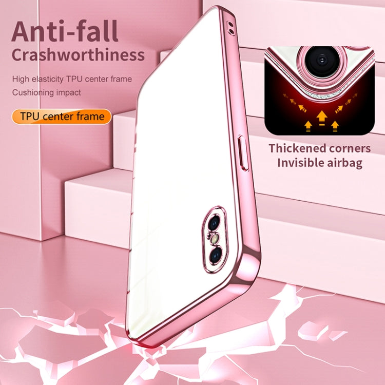 Transparent Plating Fine Hole Phone Case, For iPhone X / XS, For iPhone XR, For iPhone XS Max
