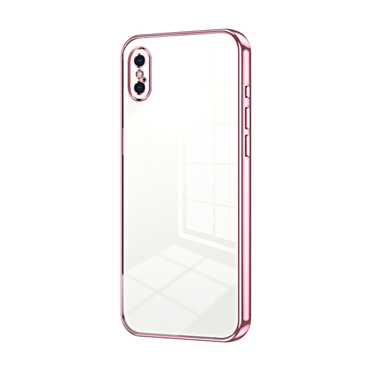 Transparent Plating Fine Hole Phone Case, For iPhone X / XS, For iPhone XR, For iPhone XS Max