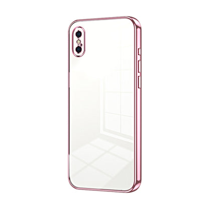 Transparent Plating Fine Hole Phone Case, For iPhone X / XS, For iPhone XR, For iPhone XS Max