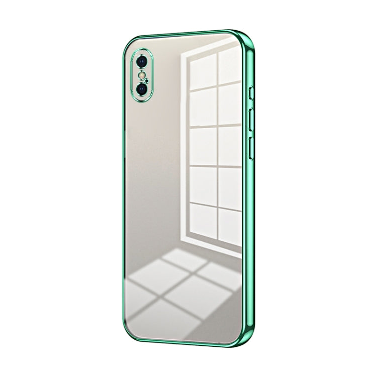 Transparent Plating Fine Hole Phone Case, For iPhone X / XS, For iPhone XR, For iPhone XS Max