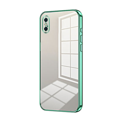 Transparent Plating Fine Hole Phone Case, For iPhone X / XS, For iPhone XR, For iPhone XS Max