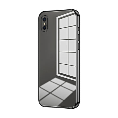 Transparent Plating Fine Hole Phone Case, For iPhone X / XS, For iPhone XR, For iPhone XS Max
