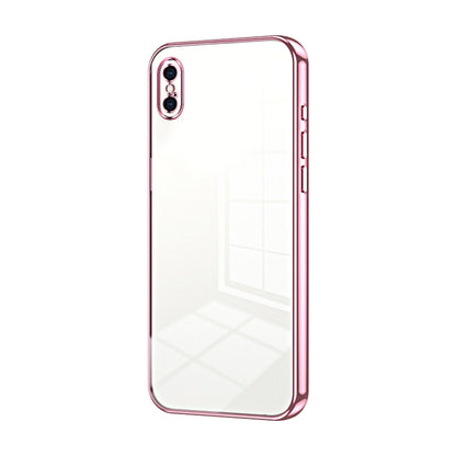 Transparent Plating Fine Hole Phone Case, For iPhone X / XS, For iPhone XR, For iPhone XS Max