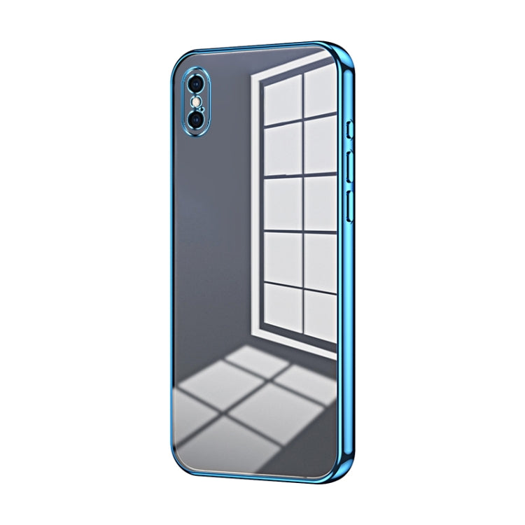 Transparent Plating Fine Hole Phone Case, For iPhone X / XS, For iPhone XR, For iPhone XS Max