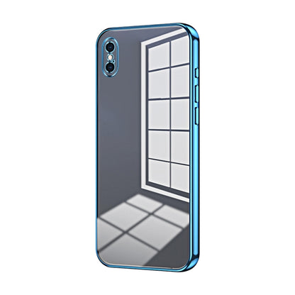 Transparent Plating Fine Hole Phone Case, For iPhone X / XS, For iPhone XR, For iPhone XS Max