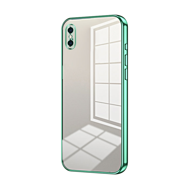 Transparent Plating Fine Hole Phone Case, For iPhone X / XS, For iPhone XR, For iPhone XS Max