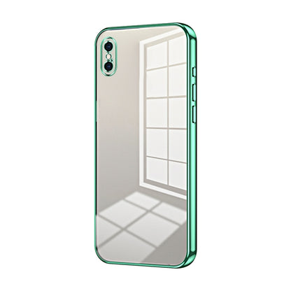 Transparent Plating Fine Hole Phone Case, For iPhone X / XS, For iPhone XR, For iPhone XS Max