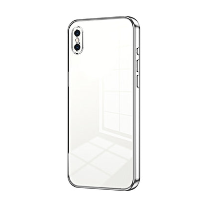 Transparent Plating Fine Hole Phone Case, For iPhone X / XS, For iPhone XR, For iPhone XS Max