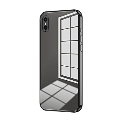 Transparent Plating Fine Hole Phone Case, For iPhone X / XS, For iPhone XR, For iPhone XS Max