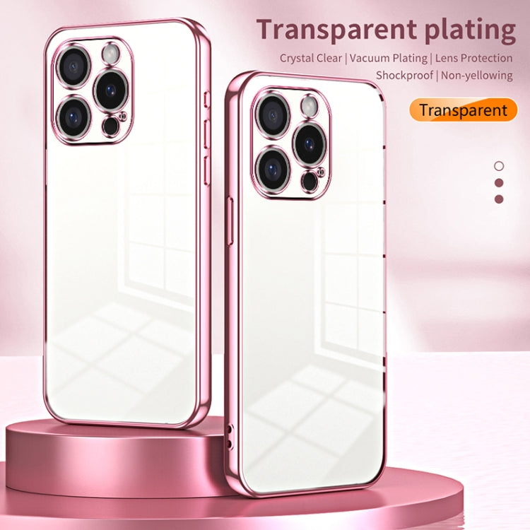 Transparent Plating Fine Hole Phone Case, For iPhone 16 Pro, For iPhone 16 Plus, For iPhone 16