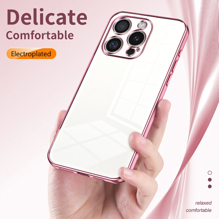 Transparent Plating Fine Hole Phone Case, For iPhone 16 Pro, For iPhone 16 Plus, For iPhone 16