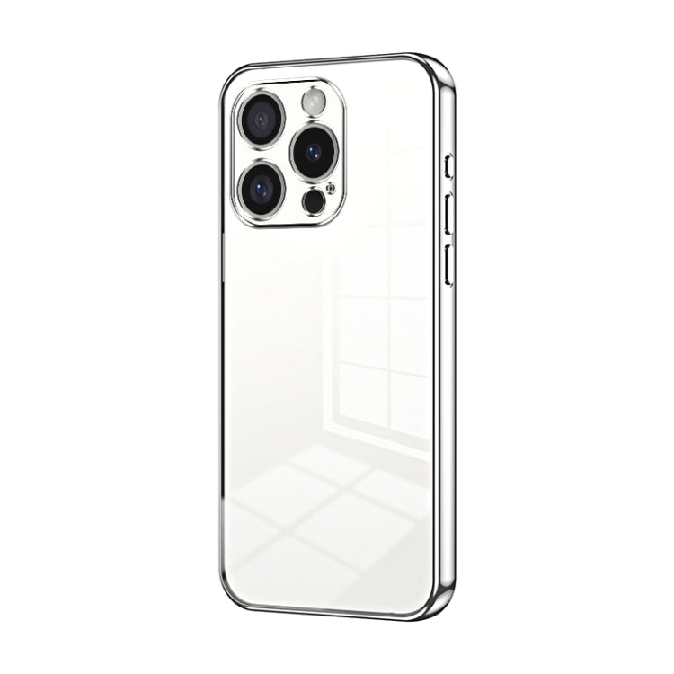 Transparent Plating Fine Hole Phone Case, For iPhone 16 Pro, For iPhone 16 Plus, For iPhone 16