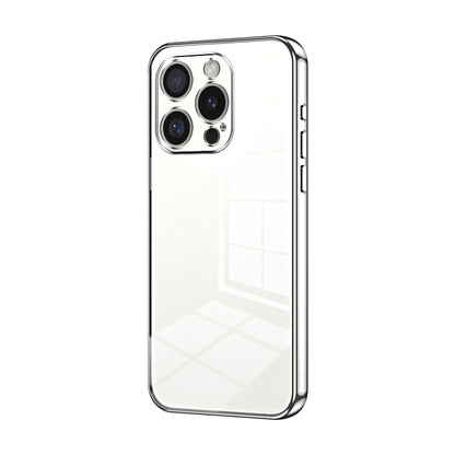 Transparent Plating Fine Hole Phone Case, For iPhone 16 Pro, For iPhone 16 Plus, For iPhone 16