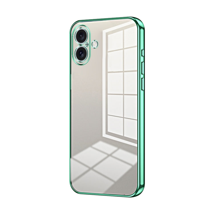 Transparent Plating Fine Hole Phone Case, For iPhone 16 Pro, For iPhone 16 Plus, For iPhone 16